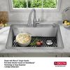 33&rdquo; Drop-In Undermount Stainless Steel Single Bowl Kitchen Sink with Accessories